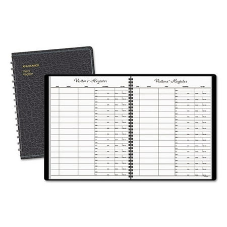 

1PK Visitor Register Book Black Cover 10.88 X 8.38 Sheets 60 Sheets-book