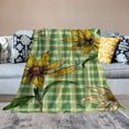 Chilfamy Flower Bee Pattern Print Throw Blanket Flannel Hand/Machine