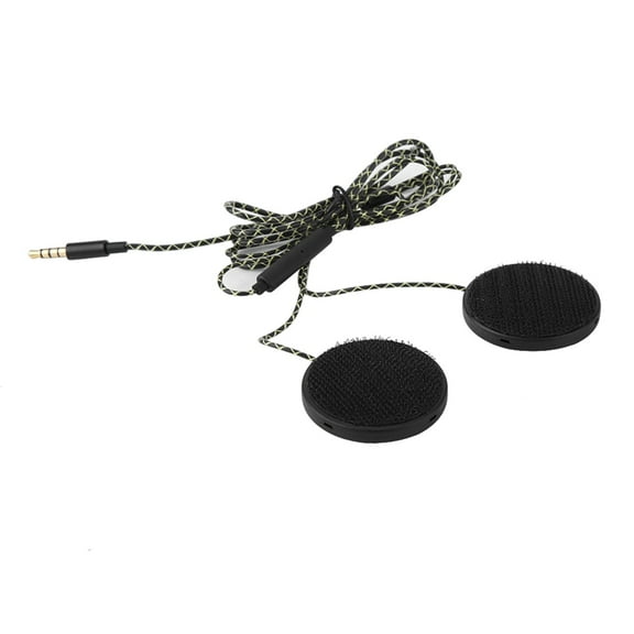 Helmet Headset, High Fidelity Black Hands Free 1 Pair Headphone Easy Installation for Motorcycle