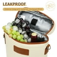 thumbnail image 2 of Tirrinia 2 Bottle Wine Tote Carrier - Leakproof & Insulated Padded Versatile Wine Cooler Bag, 2 of 7