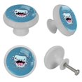 thumbnail image 4 of Tooth Fluorescent Drawer Pulls - Round Knobs - Glow-in-the-Dark Door Handles - 4-Pack - Suitable for Cabinets, Wardrobes, Dressers - Furniture Decor with Screws, 4 of 6