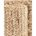 thumbnail image 6 of Unique Loom Braided Jute Collection Area Rug - Dhaka (6' 1" Square Natural), 6 of 7