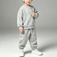 thumbnail image 5 of Lutiedan Boys Fall Winter Tracksuits 2 Piece Set Kids Crewneck Sweatshirts and Jogger Sweatpants with Pockets Size 2-10,Gray, 5 of 5