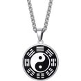 thumbnail image 2 of YinYangTrigramPendantNecklaceForMenAmuletJewelryForBoys24InchStainlessSteelLinkChain, 2 of 5