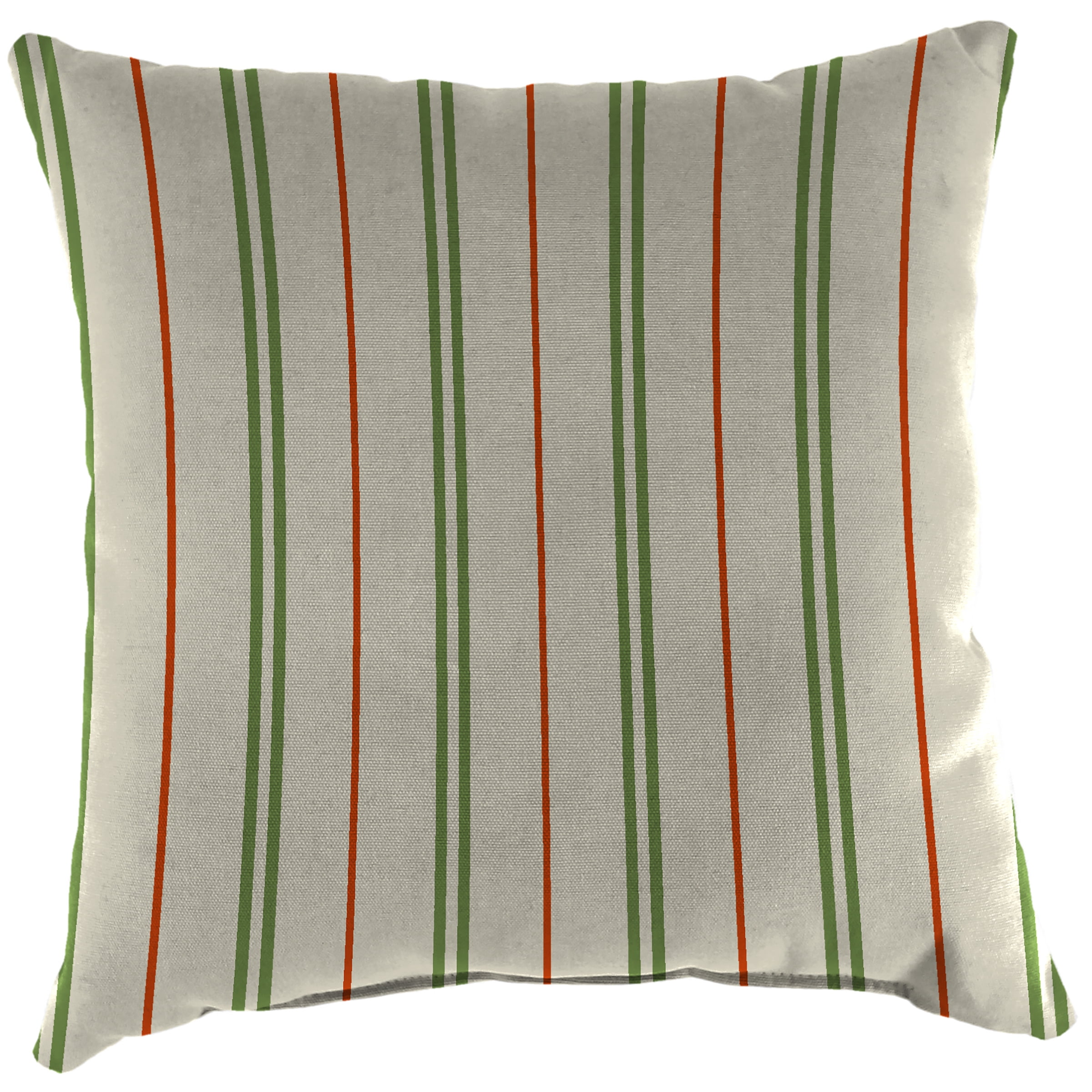 Jordan Manufacturing 16" x 16" Gallan Cedar Grey Stripe Square Outdoor Throw Pillow (2 Pack)