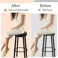 thumbnail image 3 of Bar Stool Covers Set of 4, Stool Covers Round with Elastic Band Pad, Nonslip and Washable, 12 Inch,  Black, 3 of 7