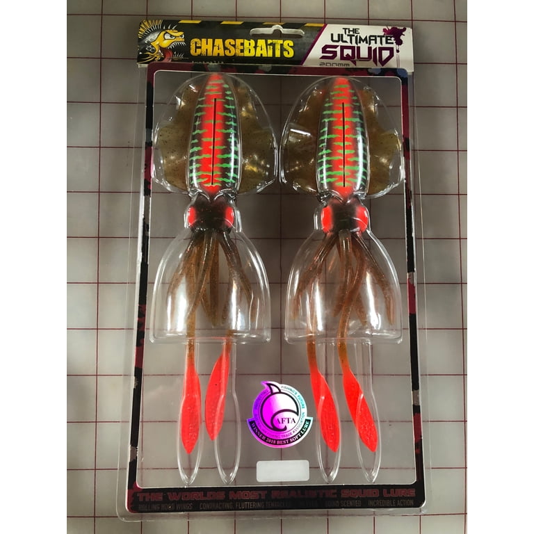 chasebaits the ultimate squid fishing lure 150mm Soft Plastics Designed to sink on the perfect angle Soft lure chasebaits ultimate squid