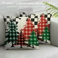 thumbnail image 3 of Nawypu 4Pcs Christmas Pillow Covers, Farmhouse Buffalo Check Plaid Holiday Pillow Covers, Car Gnomes Elk Christmas Trees Outdoor Christmas Pillows Cases for Winter Christmas Decorations, 3 of 5