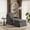 Chair+Ottoman-Tan, variant on UIXE Swivel Accent Chair, Chenille Upholstered Armchair with Skirted Base for Living Room, Modern Arm Chair Single Sofa Bedroom Reading Seat-Gray