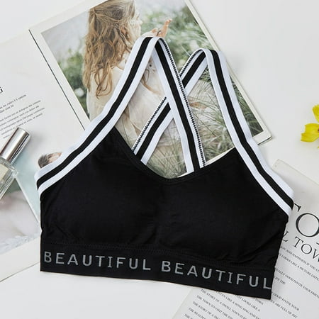 

Women Sport Bra Breast Wrap Underwear Vest Breathable Cross Back for Running Yoga Fitness