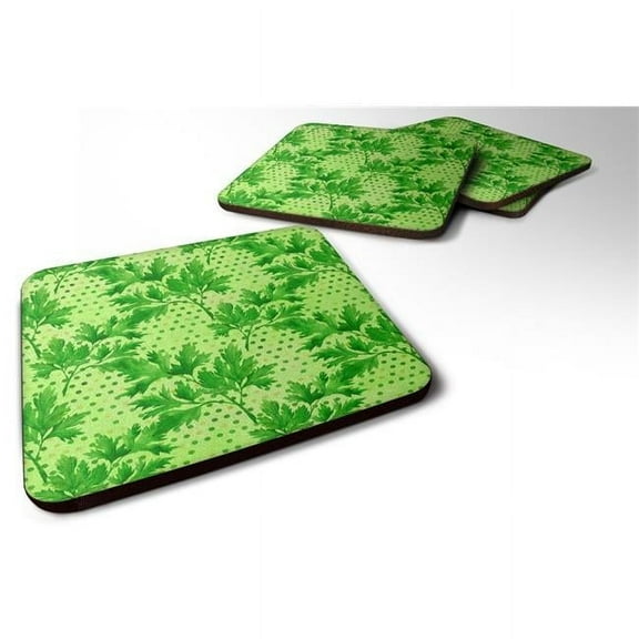 Watercolor Parsley Foam Coaster, Set of 4