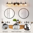 thumbnail image 3 of Danolapsi Modern Crystal Bathroom Vanity Lights Black Bathroom Light Fixtures Crystal Vanity Shower Lights Over Mirror, Mirror Glass Crystal Bathroom Vanity Lighting Fixtures, 3 of 7