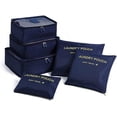 thumbnail image 2 of Sacs de Rangement Portables - Sacs de Rangement de Bagages Parfaits, Sacs de Rangement de Compression, Sacs de Voyage de Bagages en Six Pièces, Bleu Marine, 2 of 4