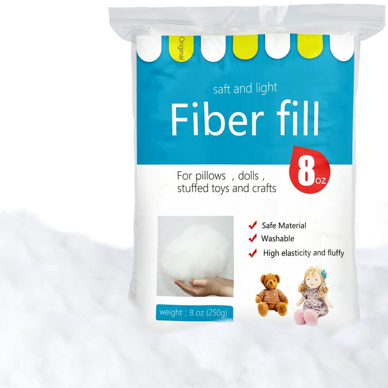 5.3oz Premium Fiber Fill, Polyester Fiber Fill Stuffing Pillow Filling  Stuffing Cushion Filling, High Resilience Fill Fiber for Stuffed Animal  Crafts