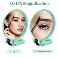 Compact Cosmetic Handheld Mirror, 1X 15X Magnifying, Double Side ...