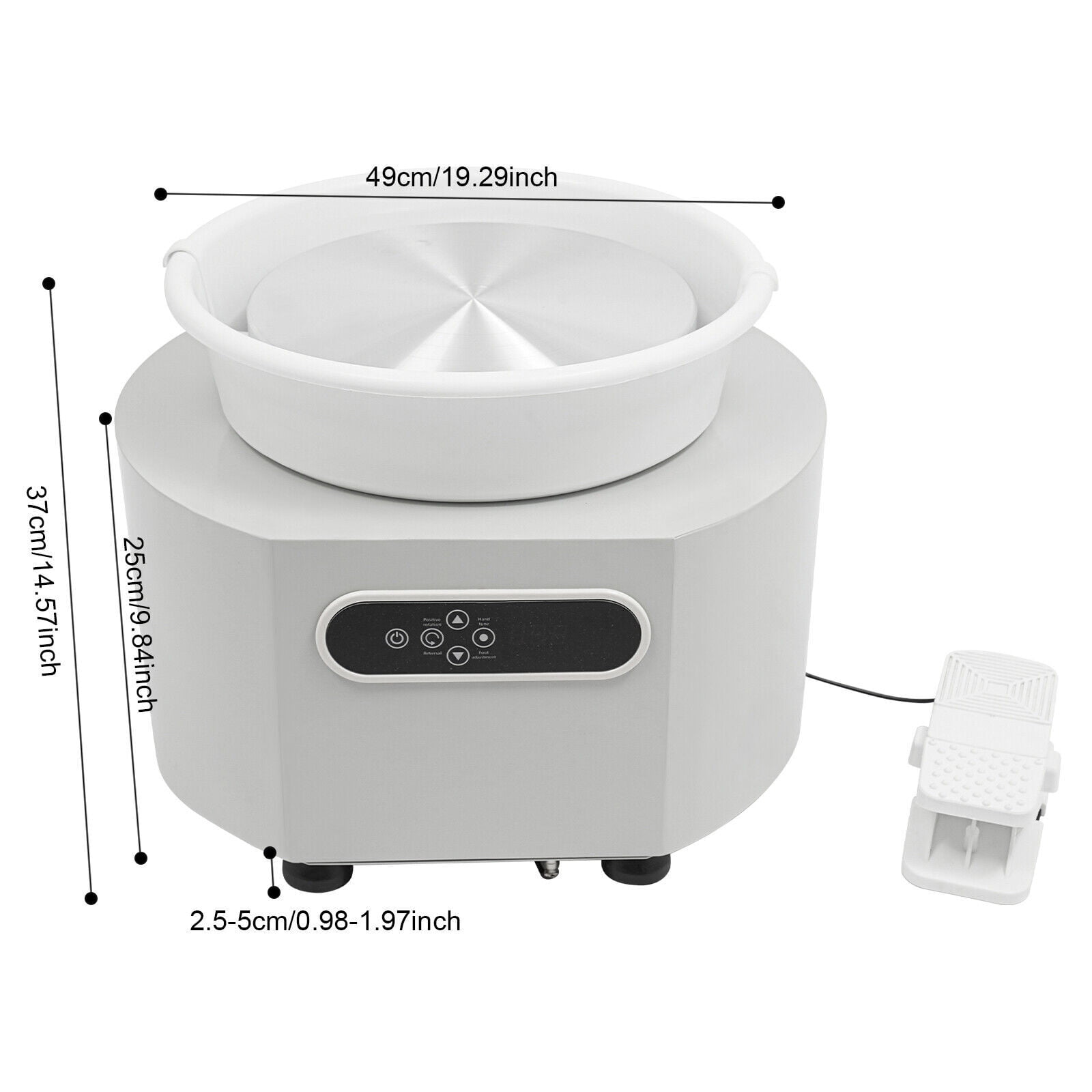 Ceramic Drawing Machine, Professional Pottery Wheel with Variable Speed Control and LCD Screen, High-Power Low-Noise Throwing Wheel for Clay Art