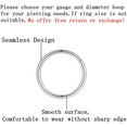 thumbnail image 3 of Followmoon 316L Surgical Steel Nose Rings Hoop Septum Clicker Hinged Segment Ring Lip Ear Piercing Earrings for Cartilage Helix Tragus Conch Rook 20g 18g 16g 14g 12g 10g 8g,Inner Diameter 5mm to 22mm, 3 of 7