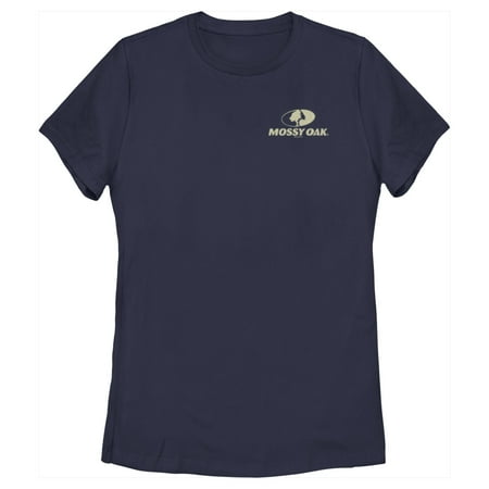 Women s Mossy Oak Small Classic Logo Graphic Tee Navy Blue Small