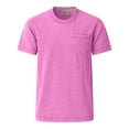 thumbnail image 5 of Qwertyu Men's Cotton T-Shirts Heavy Loose Fit Vintage Washed Tee Unisex Short Sleeve Casual Tee Tops with Pocket Hot Pink 3XL, 5 of 5
