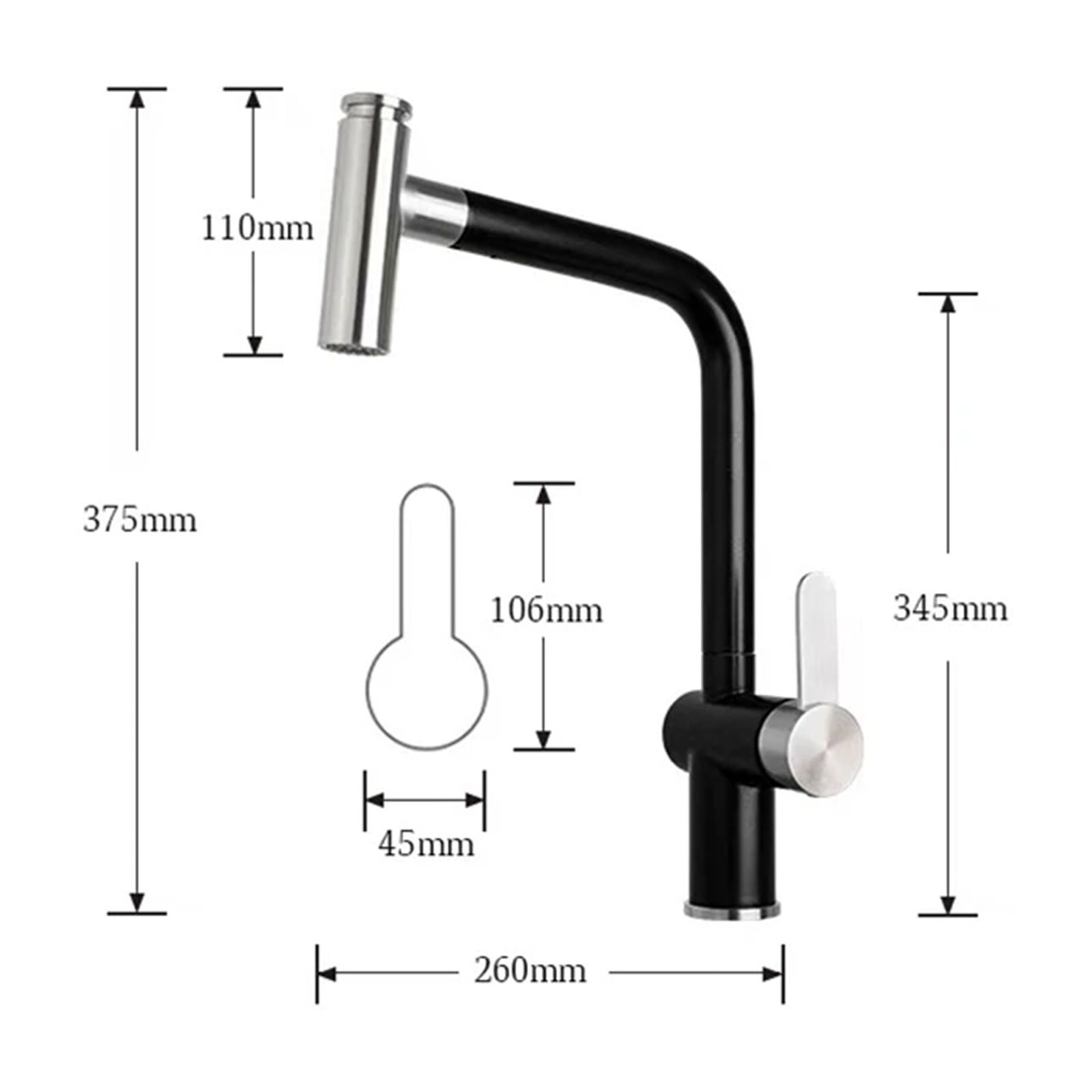 Quartz Stone Universal Rotate Pull-out Faucet, Kitchen Sink Faucet Dual Effluent Modes, Cold And Hot Dual Control Bathroom Faucet
