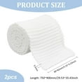thumbnail image 2 of 95% Cotton & 5% Spandex Fiber Ribbing Fabric for Cuffs Waistbands Neckline Collar Trim Plain Knitted Hem Quilting Cloth White 70x3.5mm about 750~900mm/pc, 2 of 9