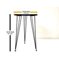 thumbnail image 5 of PAK HOME - Set of 2 End Table - High Gloss Grey Wood Round Sofa Side Coffee Tables for Small Spaces, Nightstand Bedside Table with Metal Silver Legs for Bedroom, Living Room, Home Office, Balcony, 5 of 6