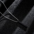 thumbnail image 1 of Black Bar Pendant Necklace, Stylish Cool Sweater Accessory Exquisite Rectangle Bar Pendant Necklace For Men For Party ANGGREK AH3154, 1 of 8