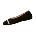 thumbnail image 2 of IEMIEMIEM Women's Fashion Flats Sparkly Rhinestone Chain Dress Shoes Comfortable Round Toe Slip-On Ballet Loafers Black 10 Wide, 2 of 8