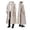 Khaki, variant on Mens Hooded Coat Solid Zip Front Stand Collar Elastic Ankle Length Relaxed Fit Long Sleeve Casual Rain Jacket