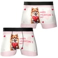 thumbnail image 3 of Happy Valentine's Day Pomeranian Brings Love Heart All Over Print Boxer Briefs Underwear for Men Dad Pom Dog Lover Gifts - 02028, 3 of 6