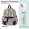 thumbnail image 5 of Baseballs and Softballs Red Pattern Cute School Backpack with Padded Back and Adjustable Shoulder Straps 13.4"x11"x4.7", 5 of 5