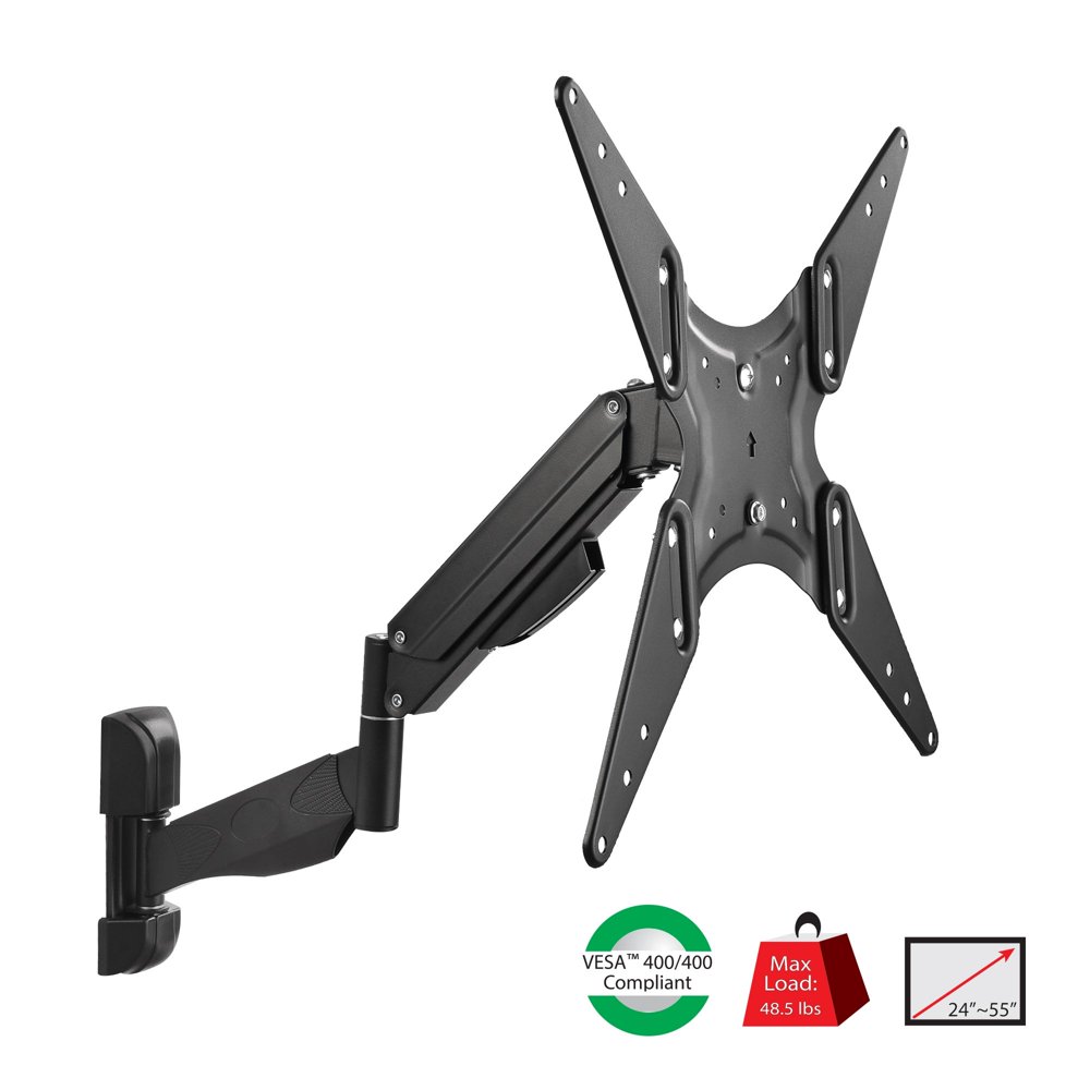 Full Motion Gas Spring TV Wall Mount 24" to 55"