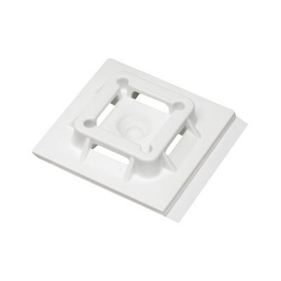 Panduit Cable Tie Mounting Base, Nylon 6/6, White, 1.5 in L SGABM40-A-L