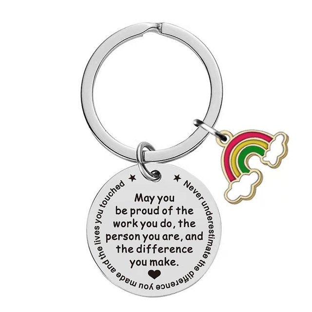 Regalo de agradecimiento Agradecimiento Llavero Regalos para entrenador voluntario Mentor Empleado Regalo Trabajador social Colega Compañero de trabajo Despedida Mujeres Hombres Regalos Feliz Sencillez