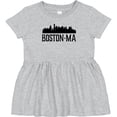 thumbnail image 3 of Inktastic Boston Massachusetts Skyline City Silhouette Girls Baby Dress, 3 of 5