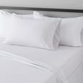 thumbnail image 1 of Lightweight Super Soft, Wrinkle-Free, Easy Care Microfiber 4-Piece Bed Sheet Set with 14-Inch Deep Pockets, Full, Bright White, Solid, 1 of 7