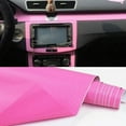 thumbnail image 5 of Car Pink Carbon Fiber Vinyl Wrap Sticker Interior Accessories-Panel 50x12 Inch, 5 of 8