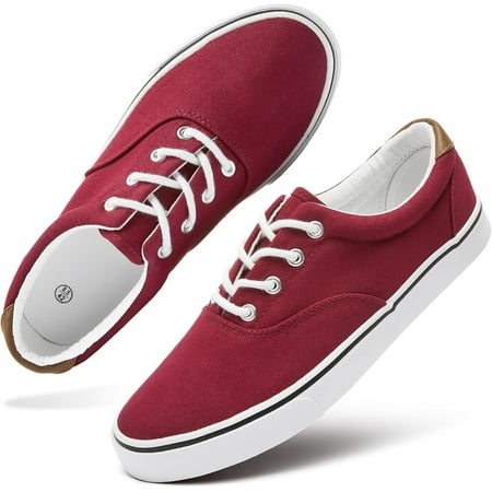 

Omagie Men’s Low Top Canvas Walking Shoes Lace-up Fashion Sneakers Casual