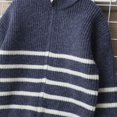 thumbnail image 5 of Otqutp Kids Boys Stripe Knit Pullover Stripe Long Sleeve Soft Warm Pullover Teens Back to School Zip-Up Sweater Size 7-16 Years, 5 of 8