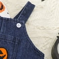 thumbnail image 5 of NIEWTR Toddler Halloween Set Pumpkin/Ghost Letter Sweatshirt Short Short Outfit(0-3Months,White), 5 of 9