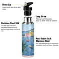 thumbnail image 3 of Yayeee 33oz Insulated Water Bottle Double Wall Stainless Steel with Flip Straw Lid, Pink Window, 3 of 7