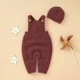 thumbnail image 4 of Generic Girls Knitted Tops for Toddler Baby Knit Romper Cotton Sleeveless Boy Girl Sweater Clothes Baby Bodysuit with Cute Hat Set, 4 of 9