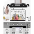 thumbnail image 4 of Large Induction Cooktop Protector Mat Christmas Tree Stove Top Covers for Electric Stove, Xmas Tree Snowflake Pink Green Black Decorative Stove Burner Cover Mats, Glass Top Stove Cover, 4 of 7