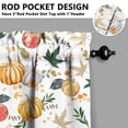 thumbnail image 5 of Fall Kitchen Curtains 24 Inch Short - 3 Panel Set, Autumn Harvest Print, Rod Pocket Window Treatment for Thanksgiving, Farmhouse, Cafe, Living Room - Machine Washable, 5 of 6