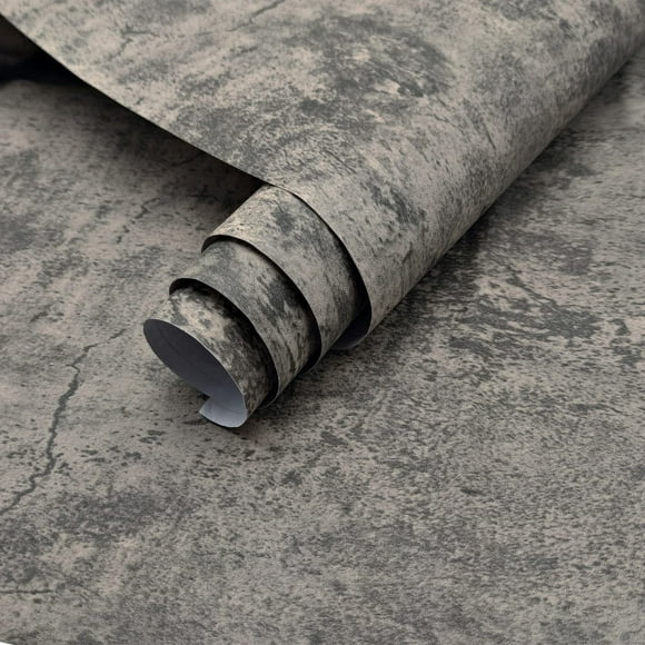 Papel de contacto de hormigón gris impermeable de 3 yecao, 16 x 300 cm