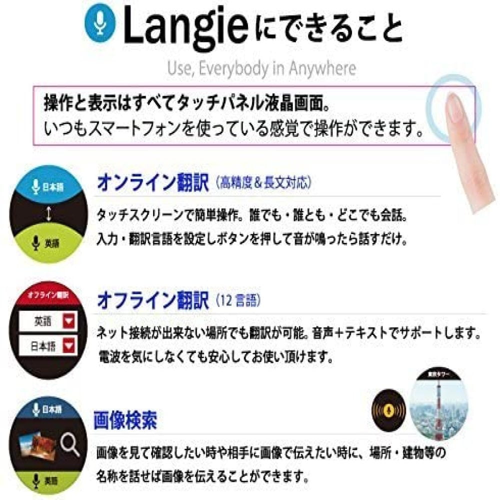 Comet Portable Electronic Translator 52 Languages Support Wi Fi Connection Langie Lt 52 Japan Domestic Genuine Products Ships From Japan Walmart Com Walmart Com