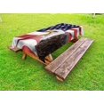 thumbnail image 1 of American Flag Outdoor Tablecloth, Eagle on Foreground Banner Pride History Solidarity Martial Identity Symbol, Decorative Washable Fabric Picnic Tablecloth, 58 X 120 Inches, Multicolor, by Ambesonne, 1 of 2