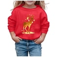 thumbnail image 1 of MIASHUI Chandails en Molleton de Noël pour Enfants Haut Décontracté à Manches Longues Imprimé, Rouge, 3-4 Ans, 1 of 4