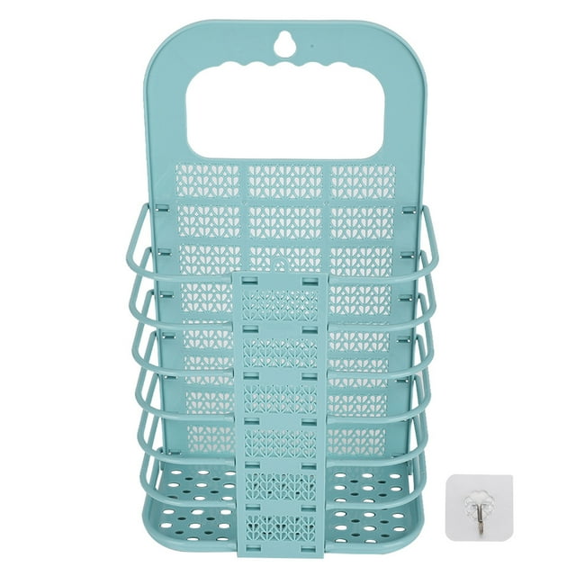 Cesta plegable para verduras y pollos, comedero colgante para gallinas, gallos y frutas, herramienta de alimentación (azul)