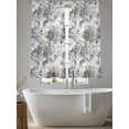 thumbnail image 5 of Spring Botanical Sheer Curtains 63 Inch Length 2 Panels Set Window Treatments, Country Floral Leaves Gray Brown Rod Pocket Semi Curtains for Living Room/Bedroom/Kitchen Décor, 104"W x 63"L, 5 of 7
